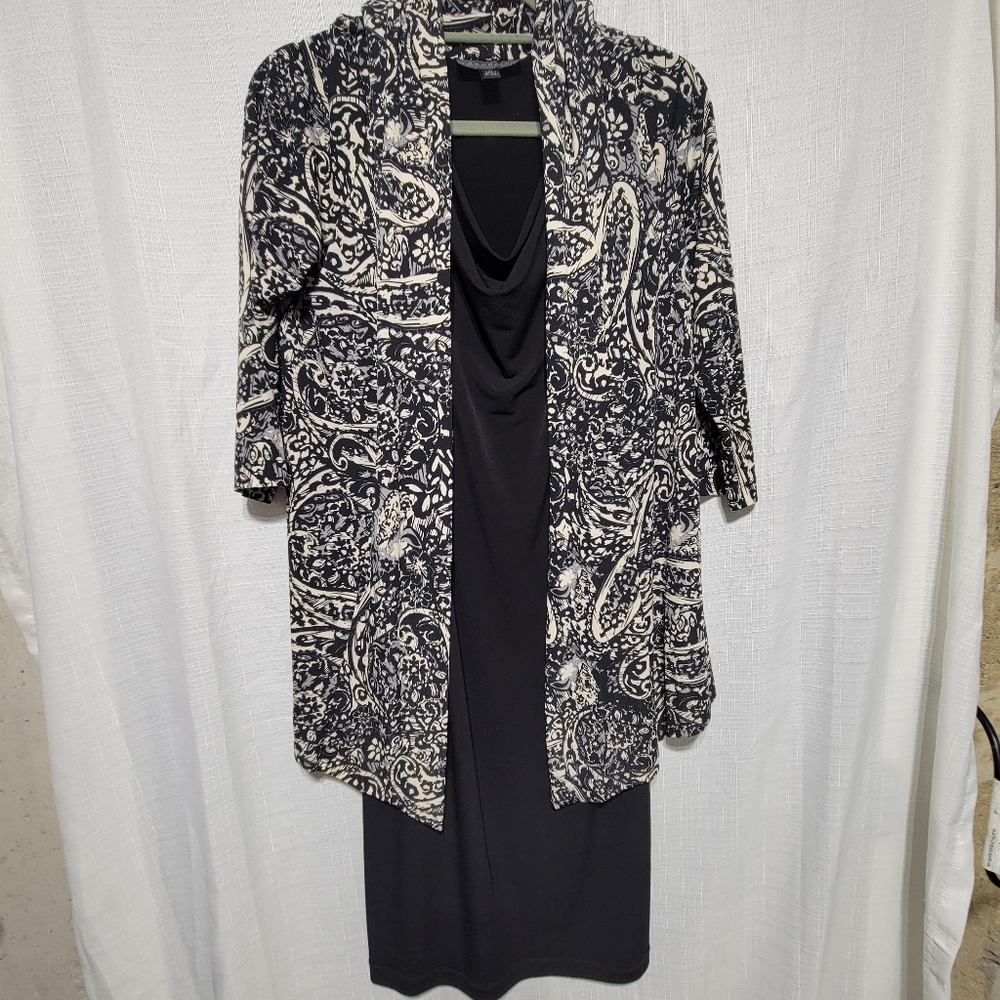 Black Dress and Cardigan